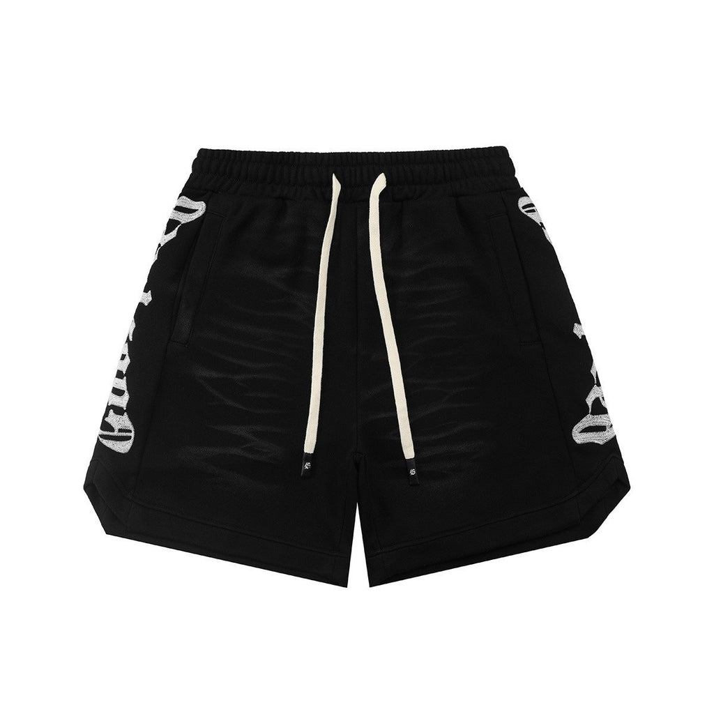 Classic embroidered logo letter shorts, perfect for summer, high-street Short