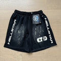New Style Washed Distressed Casual Shorts with Flame Short