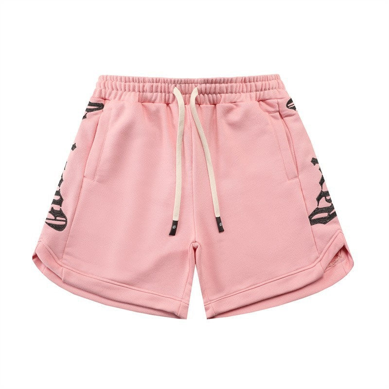 Classic embroidered logo letter shorts, perfect for summer, high-street Short