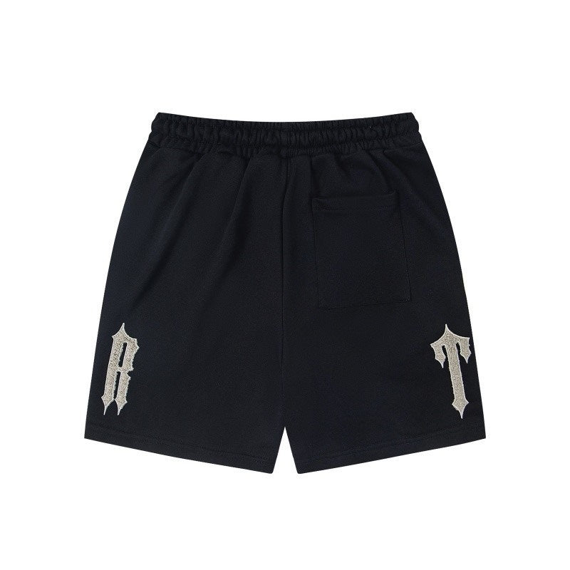 American street style terry cloth embroidered letter drawstring Short