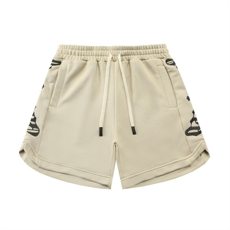 Classic embroidered logo letter shorts, perfect for summer, high-street Short