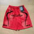 New Style Washed Distressed Casual Shorts with Flame Short