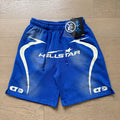 New Style Washed Distressed Casual Shorts with Flame Short