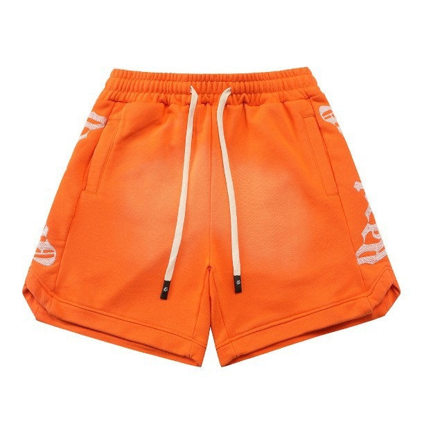 Classic embroidered logo letter shorts, perfect for summer, high-street Short